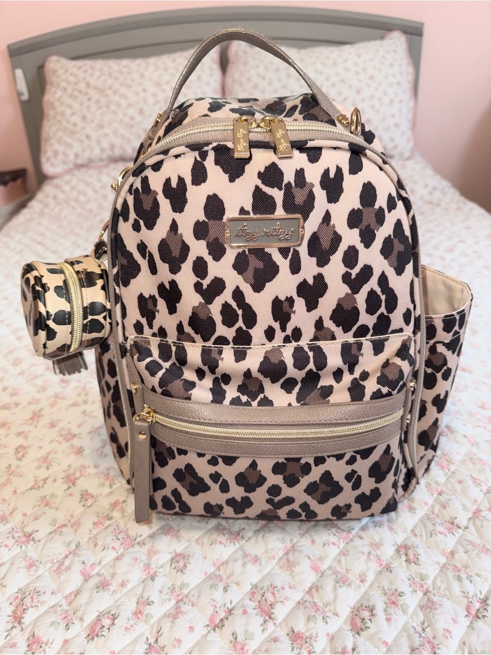 Itzy Ritzy Leopard Mini Backpack with Mini Bag - Picture 6 of 12